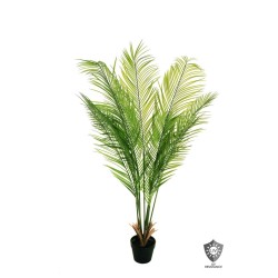 Lot de 2 - Palmier areca artificiel anti-UV en pot, 140 cm - vert 