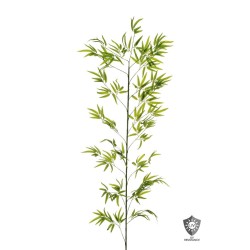 Lot de 12 - Canne artificielle de bambou toucher réel anti-UV, 210 cm - vert 