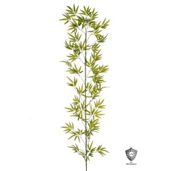 Lot de 12 - Canne artificielle de bambou toucher réel anti-UV, 240 cm - vert 