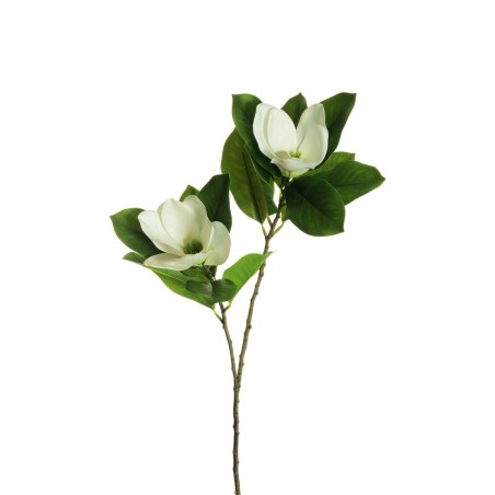 Lot de 12 - Tige artificielle de magnolia toucher réel X2, 70 cm - blanc 