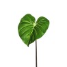 Lot de 20 - Feuille artificielle moyenne d'alocasia toucher réel, 76 cm - vert 