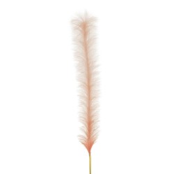Lot de 12 Branche de pampas avec tige en pvc, fleur 82 cm, 180 cm chaque pièce dans un sac en polyéthylène artificiel rose 
