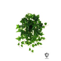 Lot de 12 - Buisson suspendu artificiel de lierre toucher réel impression 3D anti-UV X11, 56 cm - vert 