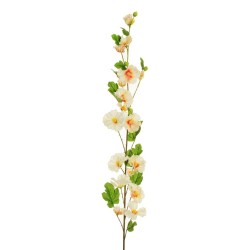 Lot de 6 - Longue branche artificielle d'althea, 150 cm - blanc orange 
