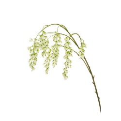 Lot de 12 - Branche suspendue artificielle de glycine, 155 cm - blanc 