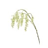 Lot de 12 - Branche suspendue artificielle de glycine, 155 cm - blanc 