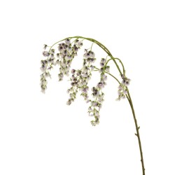 Lot de 12 - Branche suspendue artificielle de glycine, 155 cm - lavande violet 