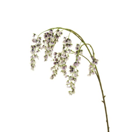 Lot de 12 - Branche suspendue artificielle de glycine, 155 cm - lavande violet 