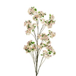 Lot de 4 - Branche artificielle géante de fleurs de pommier, 190 cm - rose crème 