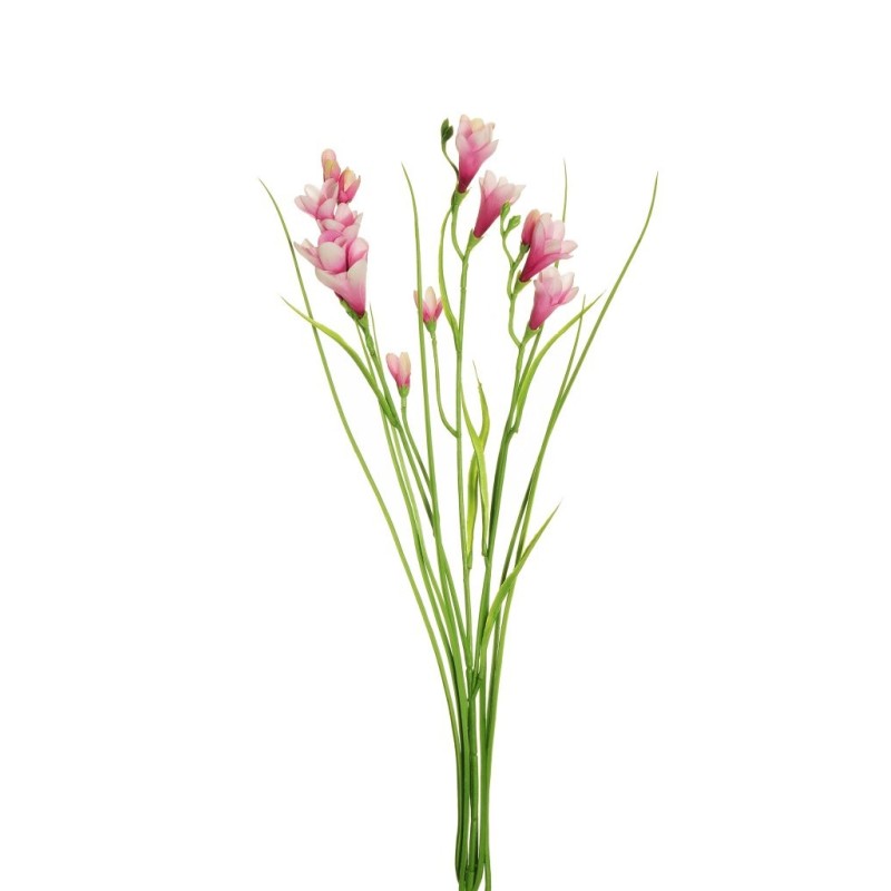 Lot de 24 - Tige artificielle de frésia X3, 63 cm - fuchsia rose 