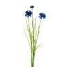 Lot de 24 - Tige artificielle de bleuet X3, 68 cm - bleu 