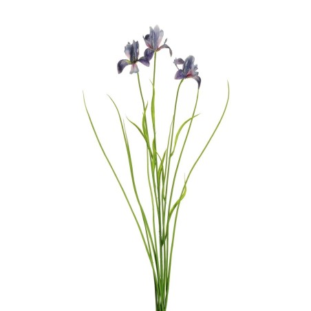 Lot de 24 - Tige artificielle d'iris X3, 72 cm - lavande lilas 