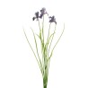Lot de 24 - Tige artificielle d'iris X3, 72 cm - lavande lilas 