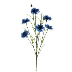 Lot de 36 - Tige artificielle de bleuet X4, 69 cm - bleu 