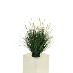 Lot de 6 - Plante artificielle d'herbe avec mini fleurs de setaria, 60 cm - crème rose clair 
