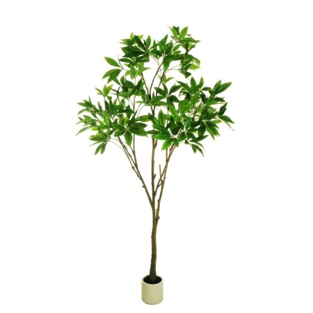 Plante artificielle d'aralia toucher réel en pot, 220 cm - vert 