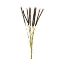 Lot de 12 Lot de 10 pampas avec tige en papier et raffia, fleur 25 cm, 82 cm chaque pièce dans un sac en polyéthylène artificiel