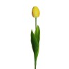 Lot de 24 - Tulipe artificielle PU toucher réel, 73 cm - jaune 