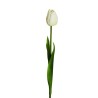 Lot de 24 - Tulipe artificielle PU toucher réel, 73 cm - blanc 