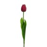 Lot de 24 - Tulipe artificielle PU toucher réel, 73 cm - fuchsia 
