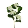 Lot de 12 - Long bouquet artificiel d'hortensia arborescens X2, 80 cm - blanc 