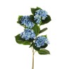 Lot de 12 - Long bouquet artificiel d'hortensia arborescens X2, 80 cm - bleu 
