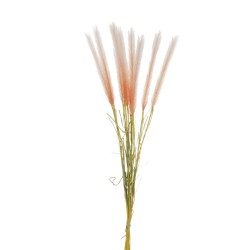 Lot de 12 Bouquet de pampas x10 avec tige en papier et raffia, fleur 25 cm, 82 cm chaque pièce dans un sac en polyéthylène artif