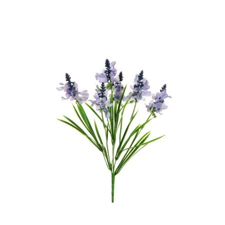 Lot de 24 - Petit buisson artificiel de jacinthe sauvage X6, 39 cm - lavande 
