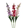 Lot de 24 - Tige artificielle de muflier, 80 cm - fuchsia rose violet clair 
