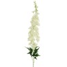 Lot de 16 - Tige artificielle de delphinium géante floquée, 120 cm - blanc crème 