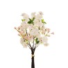 Lot de 12 - Bouquet artificiel de fleurs de pêcher toucher réel X3, 49 cm - rose clair 