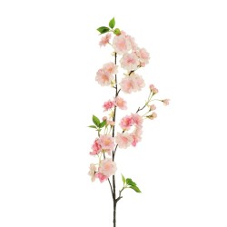 Lot de 12 - Tige artificielle de fleurs de pêcher toucher réel X3, 98 cm - rose 