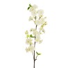 Lot de 12 - Tige artificielle de fleurs de pêcher toucher réel X3, 98 cm - blanc 
