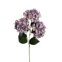 Lot de 12 - Tige artificielle d'hortensia arborescens impression 3D X3, 70 cm - lavande lilas violet 