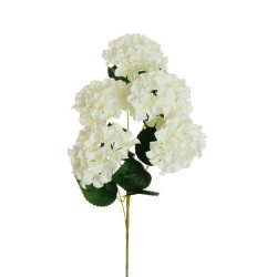 Lot de 12 - Tige artificielle d'hortensia impression 3D X5, 70 cm - blanc 