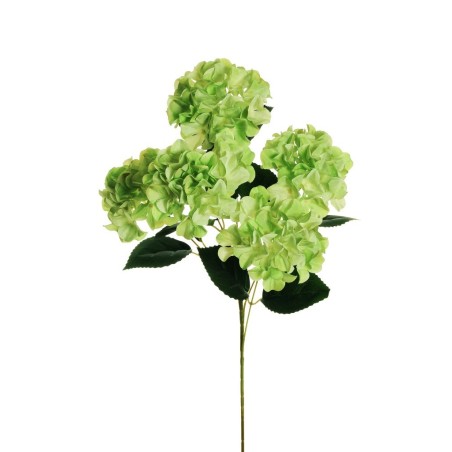 Lot de 12 - Tige artificielle d'hortensia impression 3D X5, 70 cm - vert 
