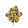 Lot de 12 - Demi-buisson artificiel de lys X9, 50 cm - orange 
