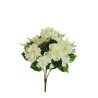 Lot de 12 - Buisson artificiel de pivoines et hortensias X5, 57 cm - blanc 