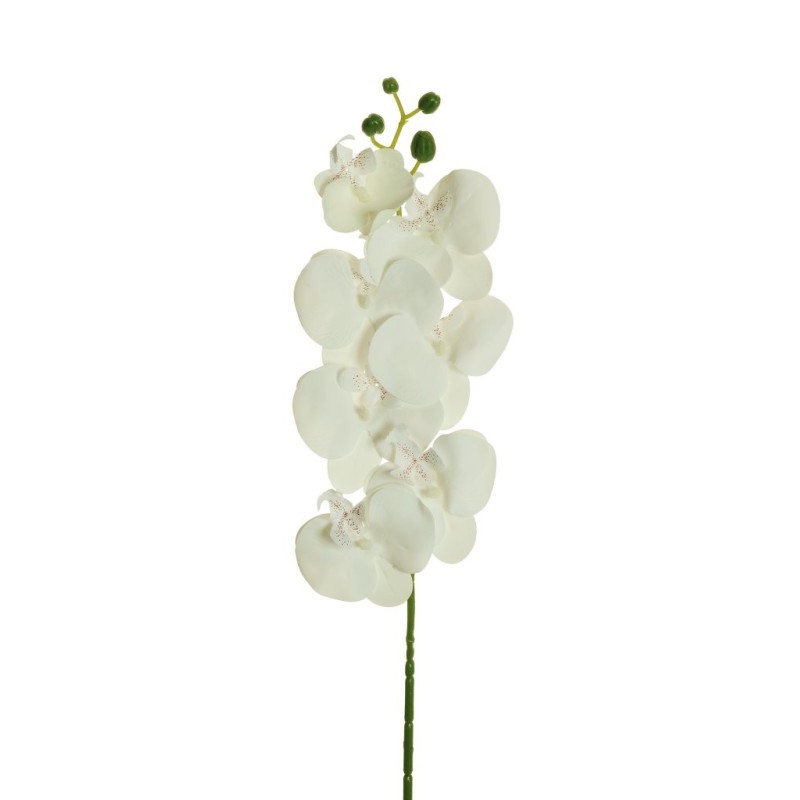 Lot de 20 - Tige artificielle de phalaenopsis toucher réel impression 3D X7, 75 cm - blanc 