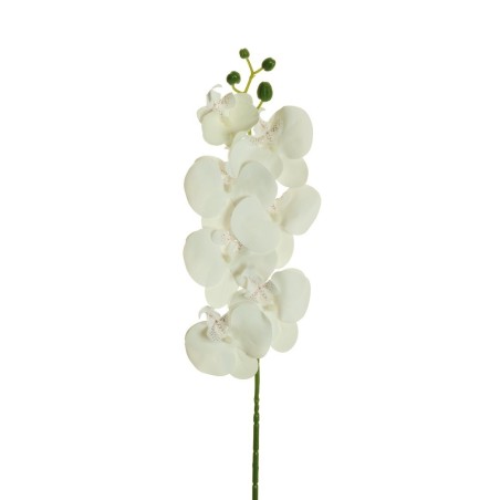Lot de 20 - Tige artificielle de phalaenopsis toucher réel impression 3D X7, 75 cm - blanc 