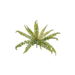 Lot de 12 - Buisson artificiel de fougère asplenium caoutchouc X14, 60 cm - vert 
