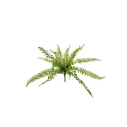 Lot de 12 - Buisson artificiel de fougère de Boston caoutchouc, 56 cm - vert 