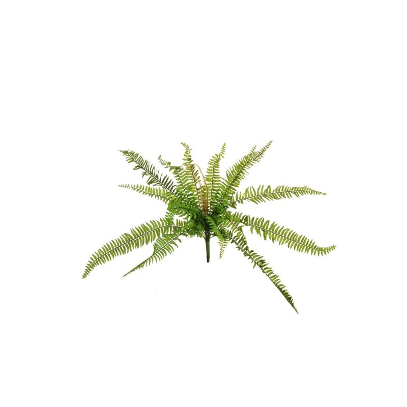 Lot de 12 - Buisson artificiel de fougère de Boston caoutchouc, 56 cm - vert 
