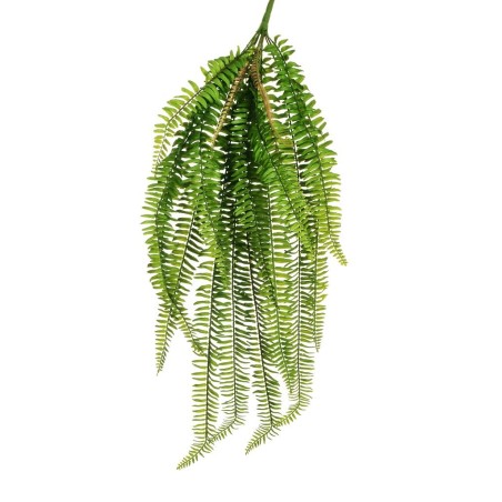 Lot de 12 - Buisson suspendu artificiel de fougère de Boston caoutchouc, 92 cm - vert 