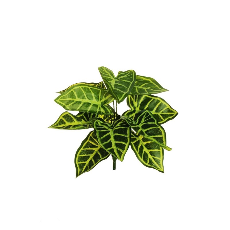 Lot de 15 - Buisson artificiel d'anthurium toucher réel impression 3D X12, 34 cm - vert 
