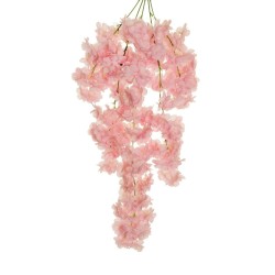 Lot de 24 - Buisson suspendu artificiel de fleurs de pêcher X5, 70 cm - rose clair 