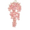 Lot de 24 - Buisson suspendu artificiel de fleurs de pêcher X5, 70 cm - rose clair 