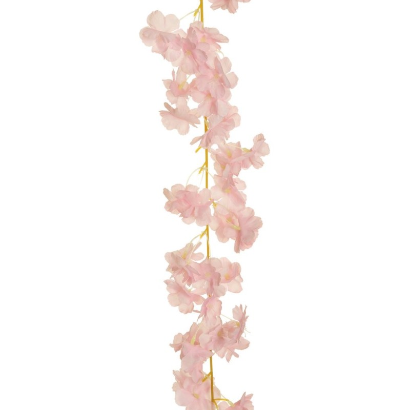 Lot de 48 - Guirlande artificielle de fleurs de pêcher, 180 cm - rose clair 