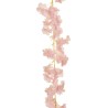 Lot de 48 - Guirlande artificielle de fleurs de pêcher, 180 cm - rose clair 