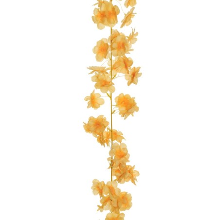 Lot de 48 - Guirlande artificielle de fleurs de pêcher, 180 cm - orange clair 